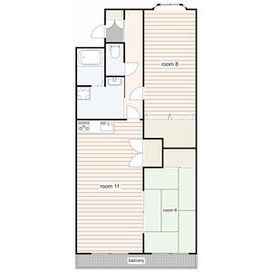 URBAN STAGE 21(2LDK/3階)の間取り写真