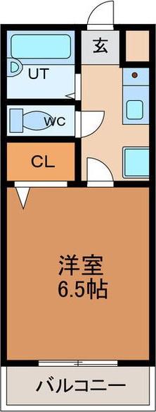 フォレストK2(1K/2階)の間取り写真