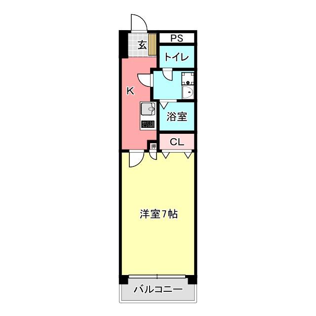 ADD SQUARE(1K/3階)の間取り写真