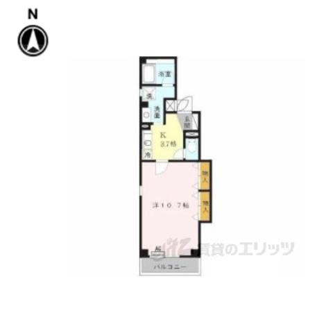 ルミエール東塚口(1K/1階)の間取り写真