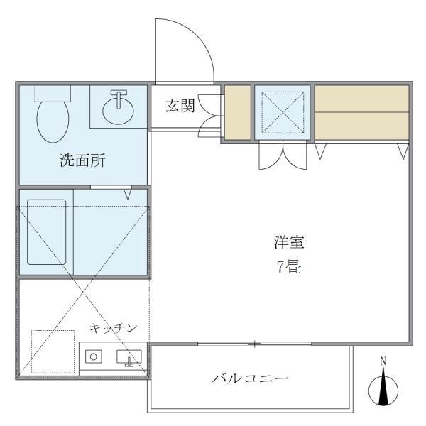 カルム吉祥寺(ワンルーム/2階)の間取り写真