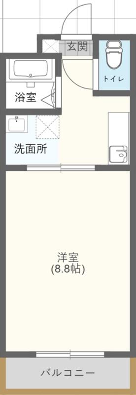 コーポオリベNO.8(1K/2階)の間取り写真