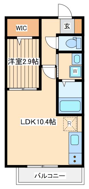 レフィーノ(1LDK/1階)の間取り写真
