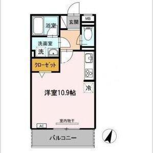 ベルウッド(ワンルーム/3階)の間取り写真