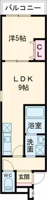 フジパレス住道I番館(1LDK/1階)の間取り写真