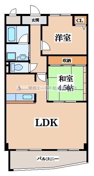 セ・エム・アッシュ北野(2LDK/3階)の間取り写真