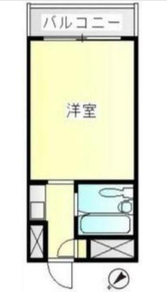 スカイコート千歳烏山第2(ワンルーム/3階)の間取り写真