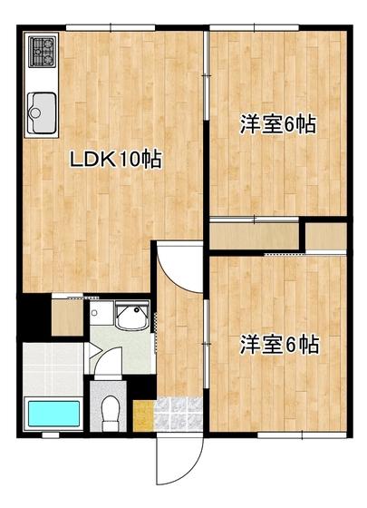 ヴィレッタ山陽(2LDK/1階)の間取り写真