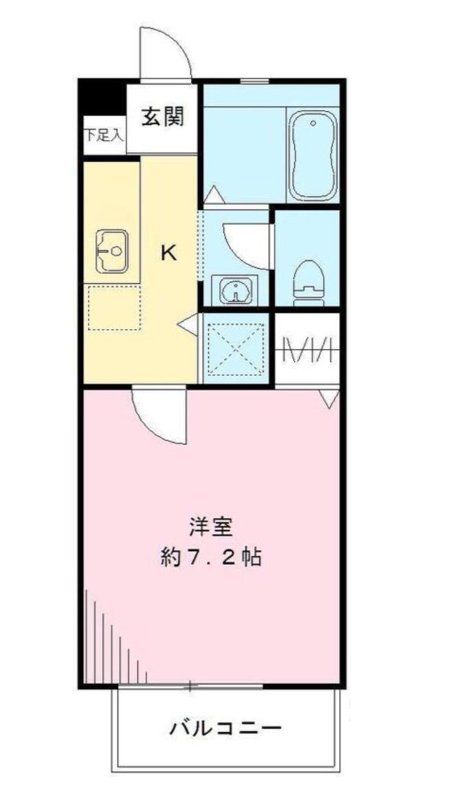 エーデルハイム永福(1K/2階)の間取り写真