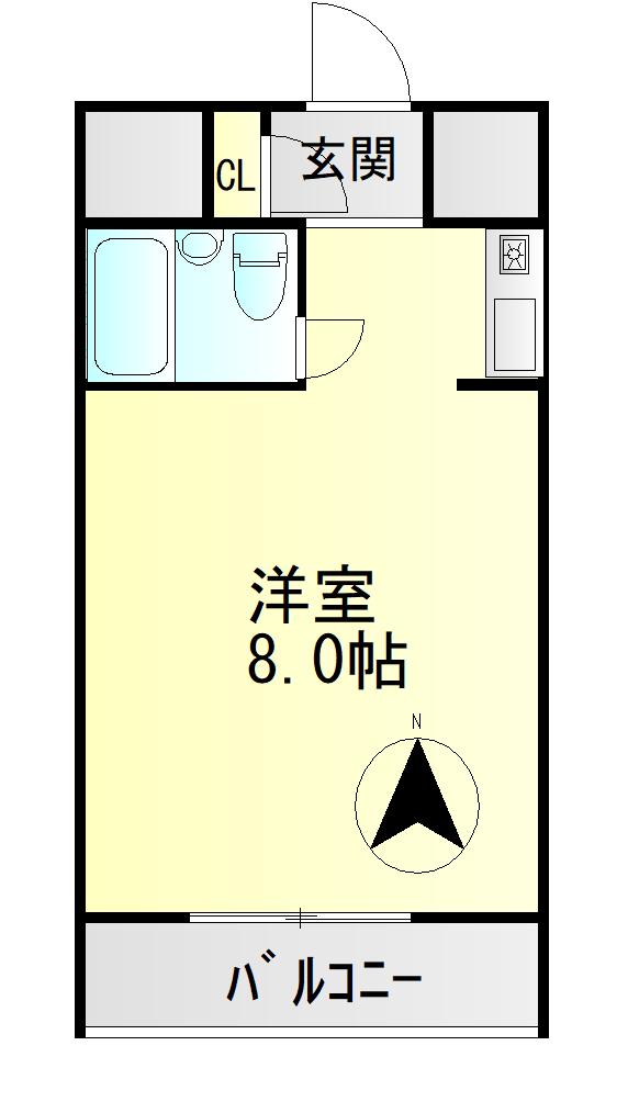 グランドメゾン長堀橋(1K/7階)の間取り写真