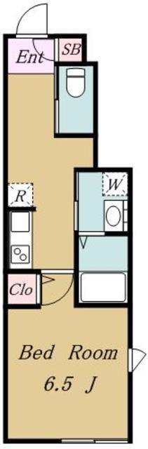 FUN FLATS NERIMA(1K/1階)の間取り写真