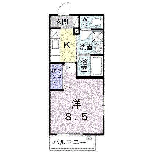 ユイマール三ノ輪(1K/4階)の間取り写真