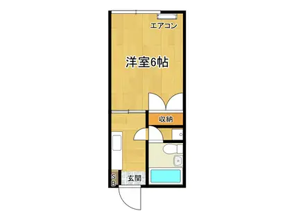 メゾン・ド・ミネ(1K/1階)の間取り写真