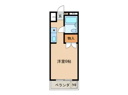 NOA松野(ワンルーム/3階)の間取り写真