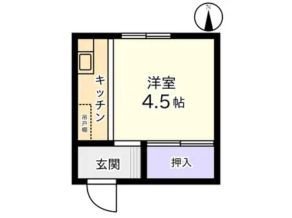 協和会館(ワンルーム/2階)の間取り写真