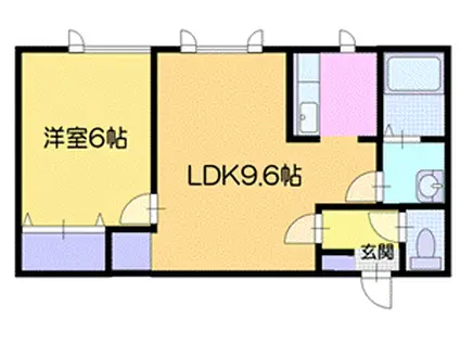 RESIDENCE LABO(1LDK/1階)の間取り写真