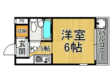 NEOダイキョー北昭和1(1K/4階)の間取り写真