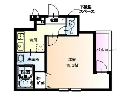 フジパレス駒川中野II番館(1K/2階)の間取り写真