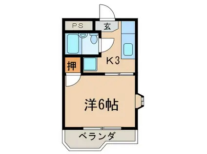 パークハイツ江尻(1K/3階)の間取り写真