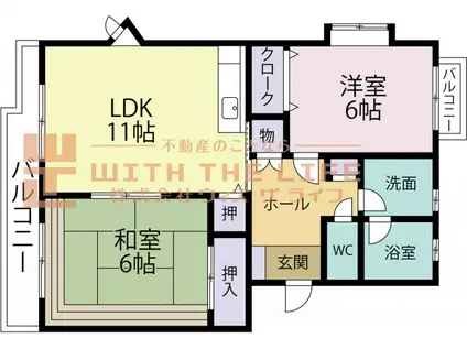STアパートメントIII(2LDK/2階)の間取り写真