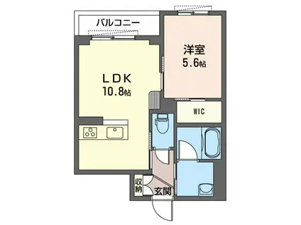ＪＲ総武線 市川駅 徒歩8分 3階建 築3年(1LDK/2階)の間取り写真