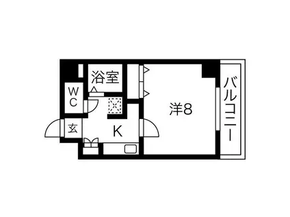 青山ビル(1K/3階)の間取り写真