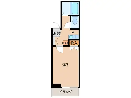 エイトマンション(1K/3階)の間取り写真