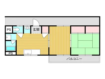 とき和コーポB棟(2DK/2階)の間取り写真