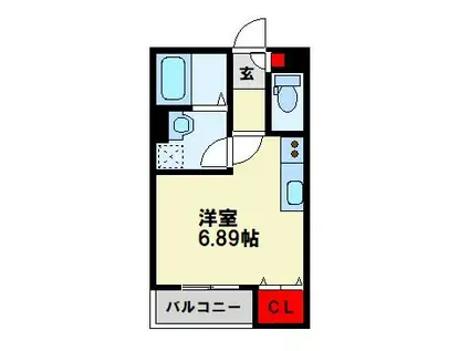 THE NOBLES 東曲里町(1K/2階)の間取り写真