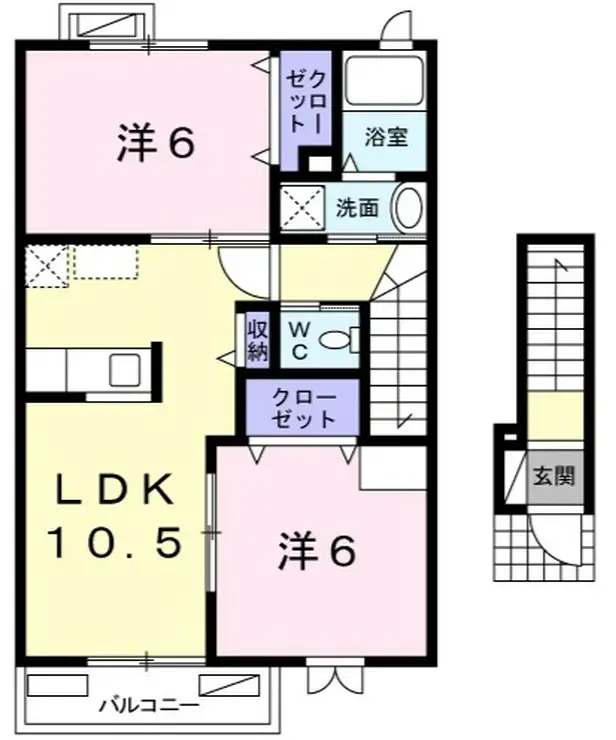 サニースクウェア 芝 2階階 間取り