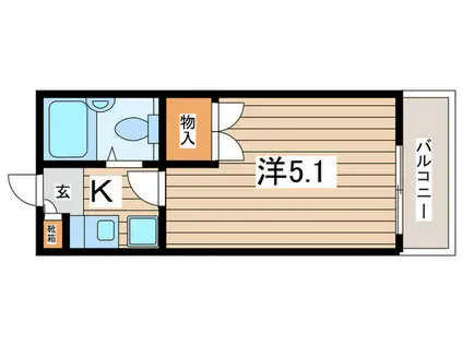エスポワール綱島(1K/3階)の間取り写真