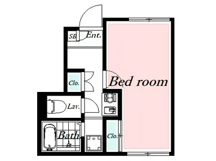 レオネクストプロミネンス(1K/1階)の間取り写真