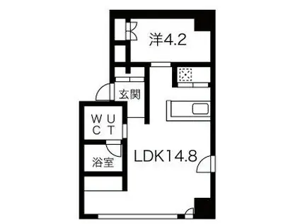 コレクション名駅III(1LDK/6階)の間取り写真