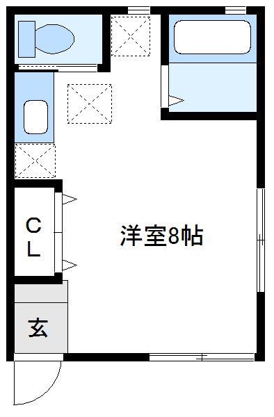 メゾン・U(ワンルーム/1階)の間取り写真