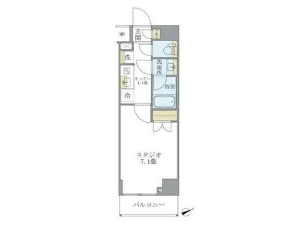 リージア中野新橋(1K/9階)の間取り写真