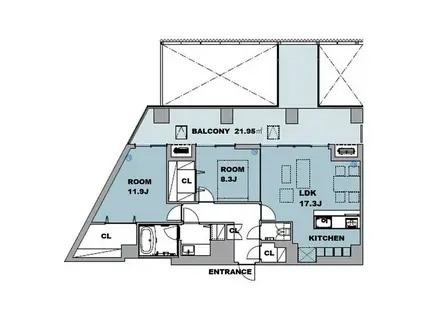 FIRST AVENUE OHORI(2LDK/2階)の間取り写真