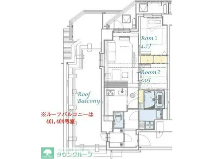 スプランディッド大島(2LDK/7階)の間取り写真