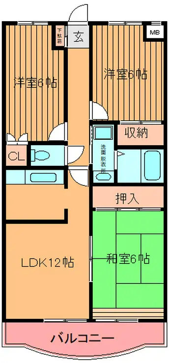 ウィーブ北町 2階階 間取り