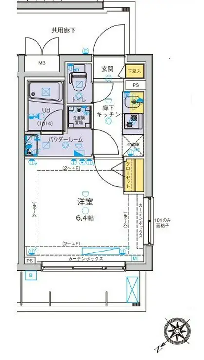 ジェノヴィア渋谷本町グリーンヴェール 1階階 間取り