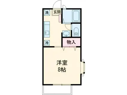 サンヒルズA(1DK/1階)の間取り写真