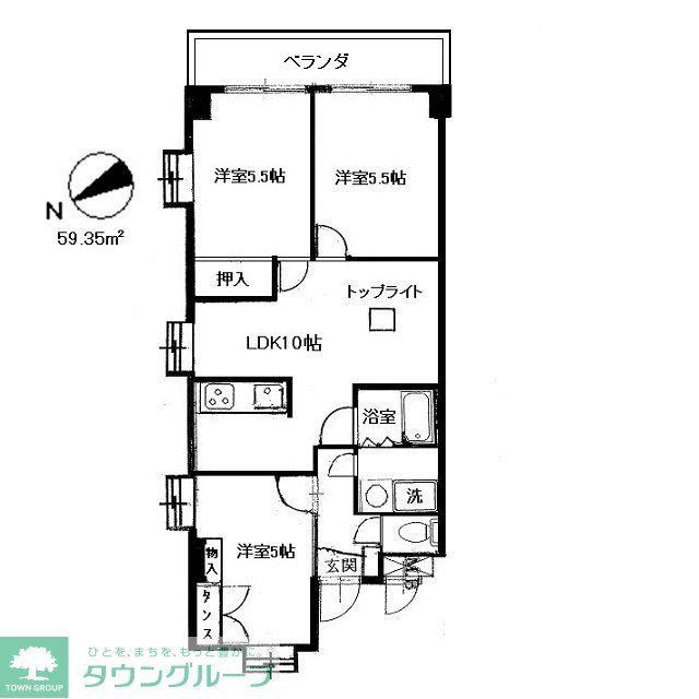 ロイヤルグレース(3LDK/3階)の間取り写真