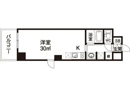 MAYA HAUS(ワンルーム/2階)の間取り写真