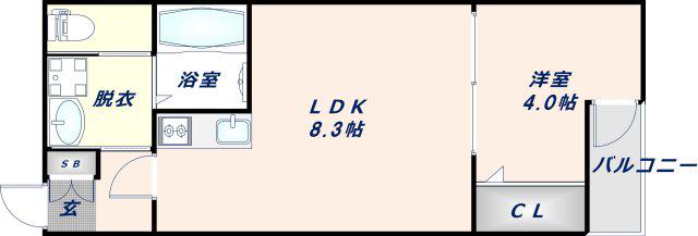 H-MAISON衣摺II(1LDK/3階)の間取り写真