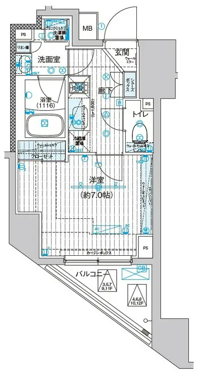 ブライズ東日本橋 10階階 間取り