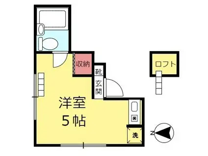 ARTII(ワンルーム/2階)の間取り写真