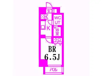 スパシエ横浜大通公園(1K/9階)の間取り写真