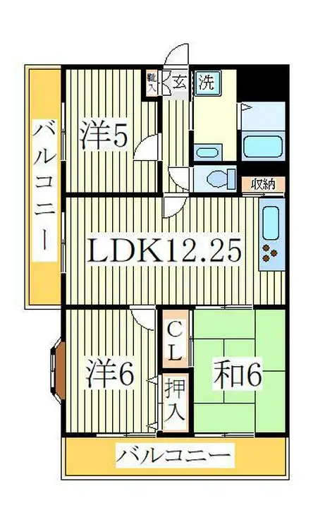 サムソンコート 4階階 間取り
