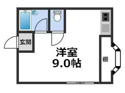 パールハイム深江橋(ワンルーム/3階)の間取り写真