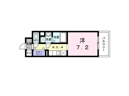 ロイヤルパーク(1K/3階)の間取り写真