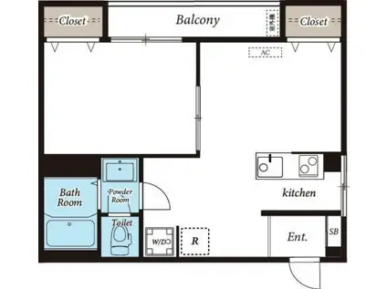 エーデルハイツ(1LDK/5階)の間取り写真